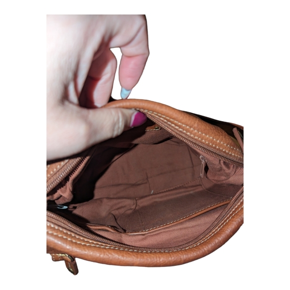 Fossil brown leather shoulder bag with ID holder,genuine leather, hobo style. - Picture 12 of 12